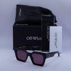 Off-White OERI13I JACKSON 1028 Square Sunglasses – Black/Burgundy